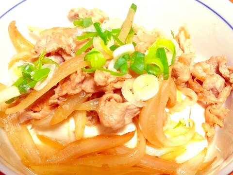 ご飯の代わりにお豆腐で☆豚の生姜焼き豆腐丼ぶり♪